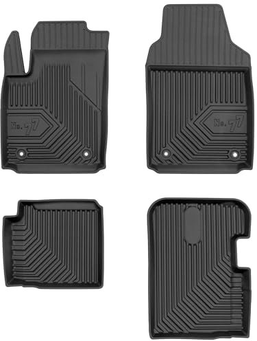 MOTOS Tappetini in gomma per auto adatto per Fiat 500 dal 2020 Migliorate il vostro comfort di viaggio con il tappetino antiscivolo per auto No.77