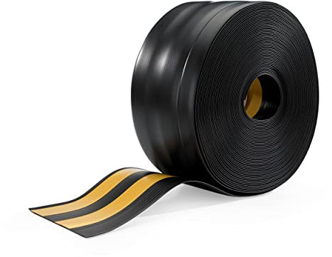 Quest Plinthe Souple Autoadhésive - 100 mm x 25 mm - Plinthe Autocollante en PVC de finition - Pour murs, sols – PVC, flexible, imperméable, décorative (Noir, 15m)