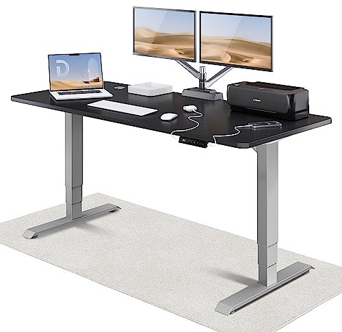 Desktronic HomePro Höhenverstellbarer Schreibtisch 180 × 80 cm – Elektrischer Schreibtisch Mit Zwei Elektrischen Motoren, Touchscreen-Steuerung und Integrierten USB-A- und USB-C-Ladeanschlüssen
