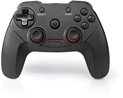 Nedis Gamepad | Wireless | Batteriebetrieben | PC | Anzahl Knöpfe: 11 | Seillänge: 1.00 m | Schwarz