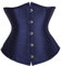 WLFFW Unterbrust Corsage Satin Korsett Damen Sexy (EUR(32-34) S, Dunkelblau)