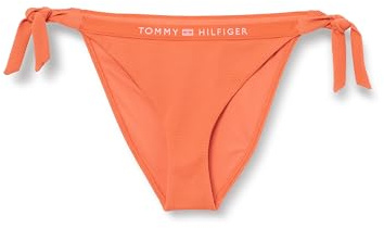 Tommy Hilfiger Women's Side Tie Bikini Uw0uw05260 Side Tie, Red (Mosaic Vermillion), XS