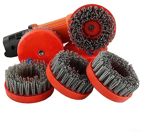 4Inch Angle Grinder Cleaning Brush, Circular Abrasive Brush, Stone Antique Brush for Stone Granite Polishing Cleaning M10, 500#