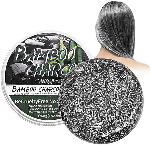 Mane Grey Reverse Bar | Kohle handgemachte Unisex Reverse Grey Haarspange,Schwarzes Shampoo-Stück für Männer mit weißem, grauem oder dünner werdendem Haar, handgemachte Ölkontrolle Chaies