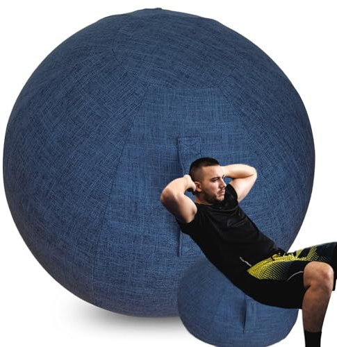 WTZHHK Gymnastikball Fabric Sitting Ball Anwendbar Fitness Ball Chair Gym Ball Sitzball Büro Ergonomisch Stilvoll, Langlebig und Komfortabel 75CM【Keine Bälle enthalten】