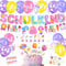 Elidepe Einschulung Mädchen Set - Meerjungfrau Schulanfang Deko, Tortendeko, SCHULKIND Banner, Zuckertüte Girlande, Latex Luftballons, Papierstücke