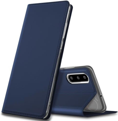 CoolGadget Flip Case für Huawei P30, Handyhülle PU Leder Schutzhülle mit Kartenfächern und Standfunktion, Blau