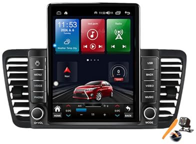 Ts800,YLOXFW Autoradio Android 14.0 Navi 2 Din Stereo für S-ubaru Legacy Outback 2003-2009 Sat GPS Navigation 9.7 Zoll Cartablet DVD Multimedia Player FM BT Receiver mit Carplay 4G 5G WiFi DSP SWC