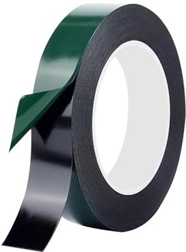 gaubss 10m Double Sided Foam Tape, 20mm Wide and 1mm Thick, double sided waterproof tape number plate tape, for Cars Trims Numberplates, Black