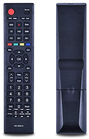 TCNOUMT Nuevo Mando a Distancia ER-22601A Reemplazo Compatible para Hisense Smart TV HL24K20D HL32K20D 24D33 24E33 24F33 32D33 32D36 32D50 40D50P 50D36P 32M2160 LHD24D33 3EU LHD3 2W26CEU