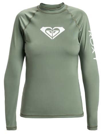 Roxy Long Sleeve UPF 50 Rash Vest Whole Hearted LS Young Womens Green XS
