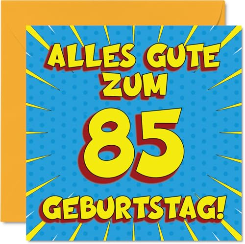 Stuff4 85. Geburtstagskarte für Männer und Frauen Ihn Sie, Comic Buch | Fünfundachtzigste 85 Alles Gute Zum Karte Geburtstag, 145mm Scherzen Glückwunschkarten