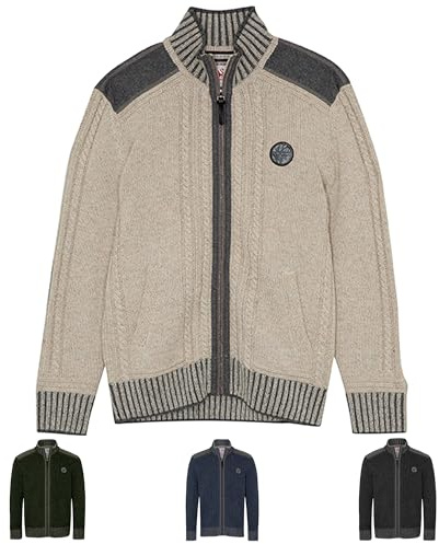 Spieth & Wensky Erato Herren Trachten Wolljanker Strickjacke Trachten Jacke :Natur 52/L