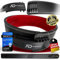 Flodiam Profi Gewichthebergürtel Full Power Design Herren & Damen [Schnellverstell] Hebelverschluss Gym Lifting Belt Fitness Gürtel Büffelleder Weightlifting Powerlifting 8,5cm hoch Schwarz/Rot, XL