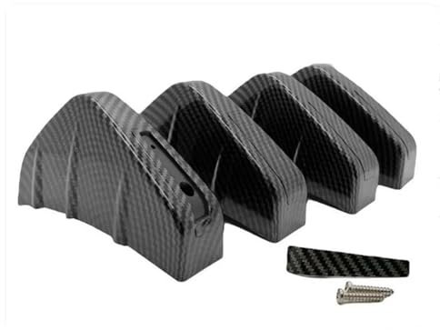 OQRDVVTT Heckspoiler Für Opel Für Astra G Auto Außenteil Geändert Splitter Spoiler Heckschürze Diffusor Spoiler Lippe 4 Stücke Auto Spoiler HeckflüGel(Kohlefaser)