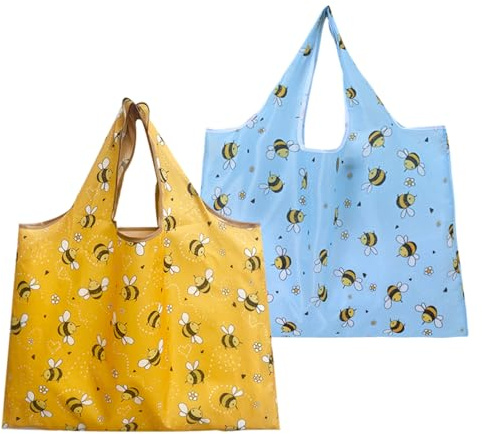 2 Stück Bienen-Tragetasche, Praktische Faltbare Tasche, Aufbewahrungstasche Mit Großem Fassungsvermögen, Faltbare Einkaufstasche, Multifunktionale Aufbewahrungstasche