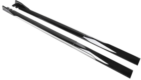 STLYBAZ Faldones Laterales de Coche para VW Golf 7 2014-2020, Faldón Extensiones Divisores Faldón Lateral Difusor carrocería Accesorio,A-Black-White