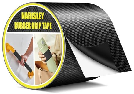 Narisley Nastro antiscivolo in gomma, ultra forte, impermeabile, antiscivolo, con adesivo testurizzato, per strumenti e gadget fai da te, personalizzabile per un maggiore comfort e sicurezza (10 cm x