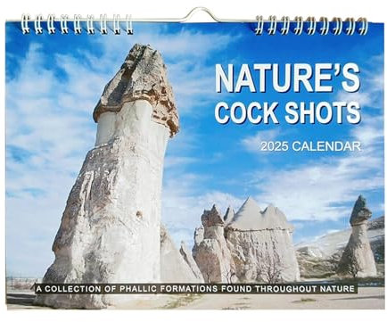 Natures Dicks Calendar, Lustige Kalender Zum Aufhängen 2025, Monatsplanungs Wandkalender Mit Platz Zum Schreiben, Streich Wandkalender, Geschenk Für Freunde Und Familie, 19 × 25 CM