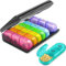 Pilulier Semainier Matin, midi et soir, Piluliers Medicaments 7 Jours 21 Compartiments, de Grande Capacite pour Poche ou Poche de Pantalon, pour Vitamines, Suppléments et Médicaments(Multicolore)