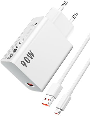 90W Chargeur Turbo/Hypercharge et 6A Câble USB C 1m pour Xiaomi 15 14 13 Ultra,Chargeur Turbo pour Redmi Note 14 13 12 11 10 Pro POCO X7 F7 Pro F6 X6 M6 X5 X4 X3 F3 Mi 14T 13T 12X 12 Lite 11T Pad 7 6