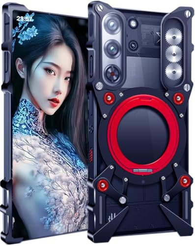 TECSHINE Metall-hülle für Nubia Redmagic 10 Pro, Passend für ZTE Red Magic 10 Pro+ Handyhülle, Hülle, Metallrahmen Handy Case, Rüstung, Handyschale -Schwarz