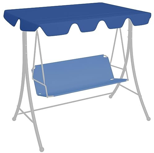 Xichuzi Ersatzdach für Hollywoodschaukel, Dach Für Hollywoodschaukel, Hollywoodschaukel Dachbezug, Bezug Für Hollywoodschaukel, Hollywoodschaukel Dach, Blau 188/168x110/145 cm