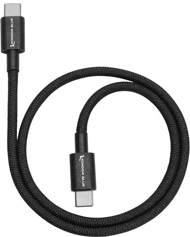 KONDOR BLUE | 20 USB C Cable for DJI Lidar Focus | Ensures Reliable Communication | Designed for The DJI LiDAR Focus System | Raven Black