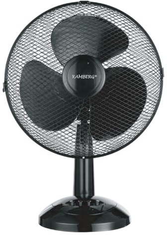 KAMBERG - Ventilatore da tavolo Ø30 cm - 40 Watt - 3 velocità - oscillazione - 0008289 - nero