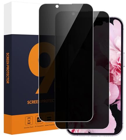 Carantee 2 Stück Schutzfolie für Panzerglas für iPhone 14/13/13 Pro Sichtschutz, Blasenfreie, Anti Kratzer, Anti-Spy Privatsphäre Schutzglas, Sensitive Touch iPhone 13 Displayschutz Sichtschutzfolie