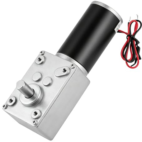 Motore A Vite Senza Fine 10-400 Giri/Min, Reversibile DC12V Motore A Velocità di Torsione Elevata Riduttore Elettrico Con Albero A D, per RC, Giocattoli Elettronici (12V 20RPM)