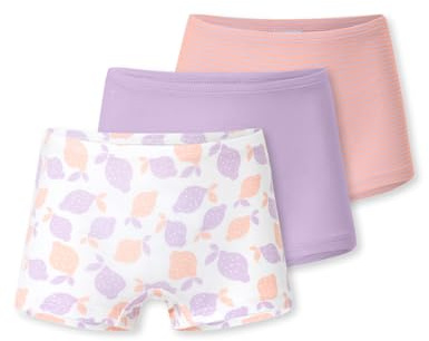 Schiesser Mädchen 3 PACK Unterwäsche Shorts hohe Passform - 95/5 Organic bio Baumwolle - Größe 92 bis 140