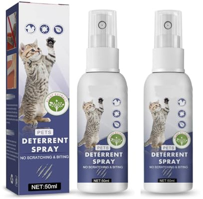 Anti-Kratz-Spray, Katzenerzieher-Spray, Anti-Kratzer-Sprays für Katzen, zur Kratzabwehr für Katzen, 50 ml x 2 Stück