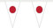 Banderines de bandera de Japón, triángulo de 5 m, grandes, 12 banderas FlagSuperstore