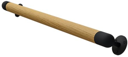 Robuster Holzhandlauf, rutschfest, Wandmontage, Geländer für Treppen, Garage, Veranda, Garten, Balkon, 60 cm (23,6 Zoll) Indoor/Outdoor Sicherheitslösung