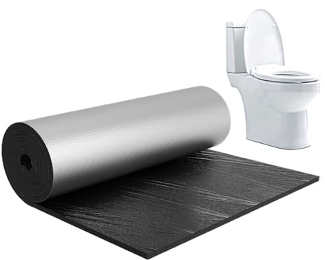Derwrtup Insulated Toilet Tank Liner, Waterproof Anti-Freeze Cover, 100×40cm Toilet Tank Insulation, for Shower Bathtub Sink Bathroom Kitchen Protection