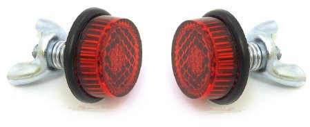 Kennzeichenhalter Nummernschild Reflektoren Montage Bolzen (Paar) - Rot