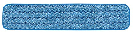 Rubbermaid Commercial Products Microfiber Damp Mop Pad, 24-inch, Blue (FGQ41100BL00)