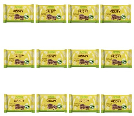 Rapunzel Vollmilch Schokolade Crispy, 12er Pack (12 x 100g) - Bio