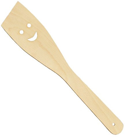 Piccolino Bastelbedarf Holz Kochlöffel mit Gesicht - Ideal zum Löffelfiguren Basteln, 30 cm