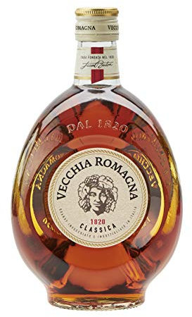 Vecchia Romagna Classica 70cl – Brandy invecchiato in botti di rovere, gusto fresco e delicato. 37,2% vol.