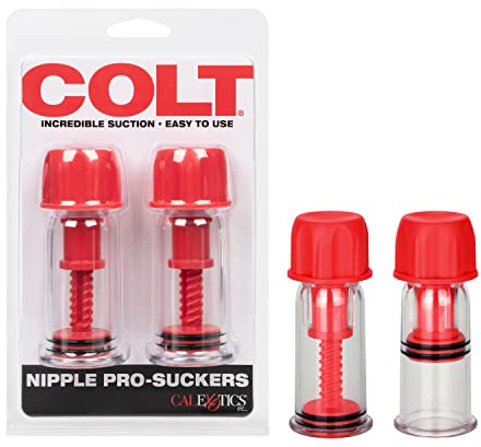 CalExotics Novelties Colt Nipple Pro-Suckers, Red/Clear