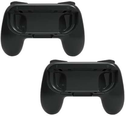 Lammcou Joycon Griff Halterung Kompatibel mit Nintendo Switch OLED & Switch Joy Con Controller Schutzhülle Zubehör Hand Grip Holder Accessories-Schwarz/weiß