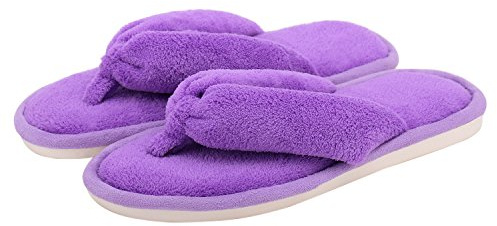 Pantofole da donna in pile corallo infradito da casa da donna