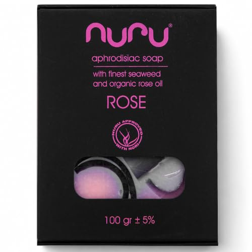 NURU Körperseife Rose 100 g – Premium Pflege-Seife Made in EU, vegan & tierversuchsfrei, handgefertigte Qualität für Körperpflege, Home-SPA & Reinigung nach Massage