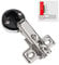 26mm Hole Hinge for Cabinet Glass Door Glass Door Hinges for cabinets (2PCS, Full Overlay)