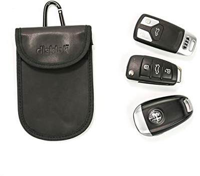 Disklok Faraday Car Key Pouch - Anti Theft | Secure RFID Signal Blocker Case for Keyless Cars, Credit Cards, Entry FOBs | Vehicle Security Accessories (Small)