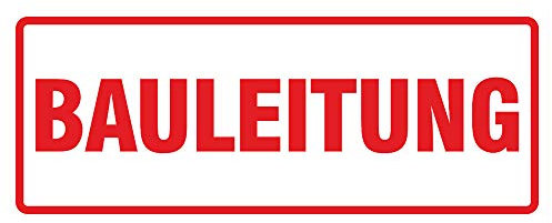 Auto Magnetschild oder Aufkleber, Bauleitung, 20 x 8 cm (Magnet)