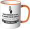 JUNIWORDS Tasse - Ich denke an Basketball - Wähle Motiv & Farbe - Orange