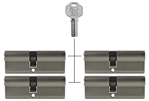 4x Profilzylinder 95 mm 45/50 gleichschließend Not- und Gefahrenfunktion inkl. 20 Schlüssel